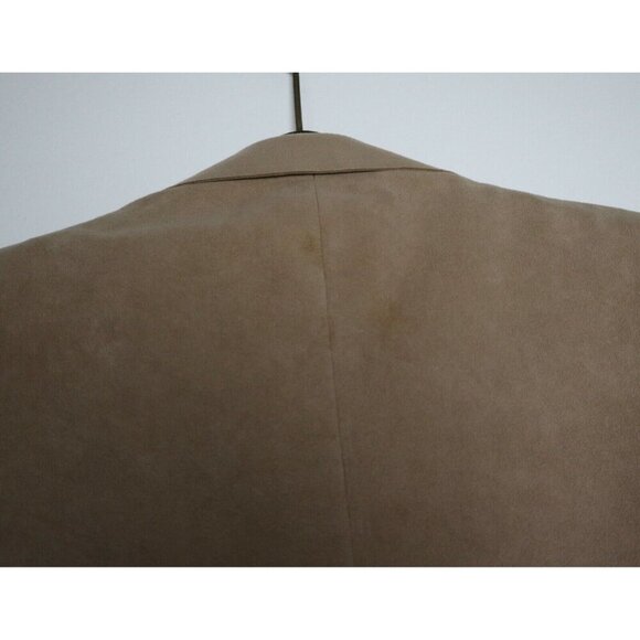 VINTAGE MEN'S BEIGE FAUX SUEDE BLAZER JACKET SPORT COAT - KINGSRIDGE - SIZE 42 - Picture 5 of 6